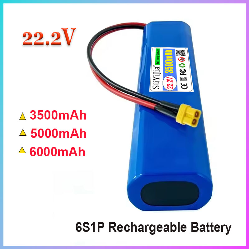 6S Lipo Battery 22.2V 5000Mah - 大容量6S1P 22.2V 5000mAhバッテリー 充電式リチウムイオン電池 長時間電源供給 パワーツール＆園芸機器用