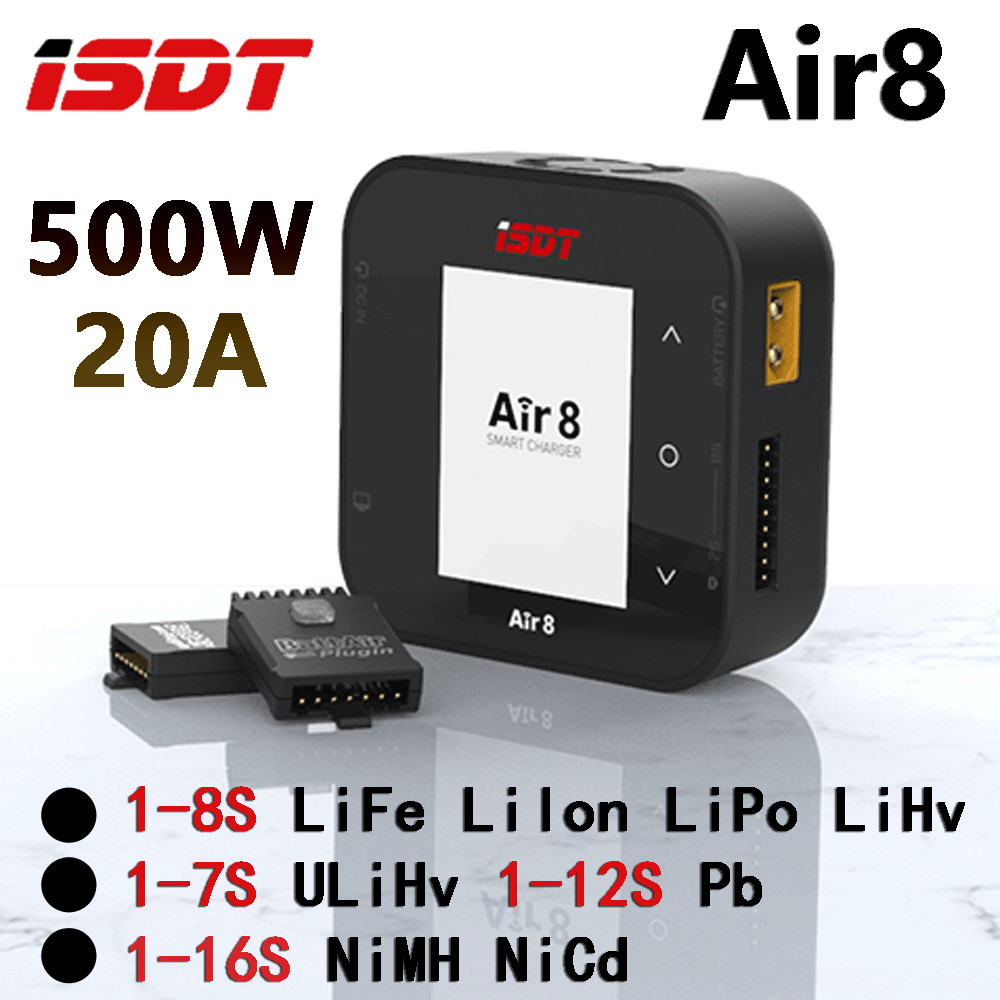 Isdt Air8 8S Lipo Charger - ISDT Air8 DC 500W スマートバランスバッテリー充電器/放電器（1～8S LiFe/Lilon/LiPo/ULiHv、1～12S