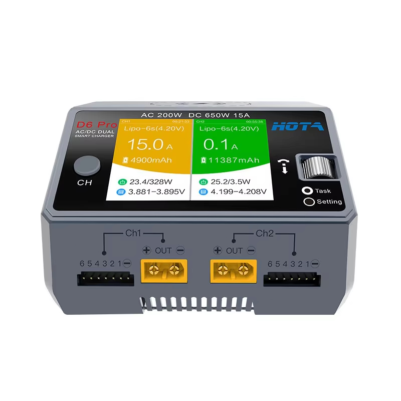 HOTA D6 Pro ブラック AC 200W DC 2x - Hota D6 Pro Dual Lipo Charger のレビューと価格