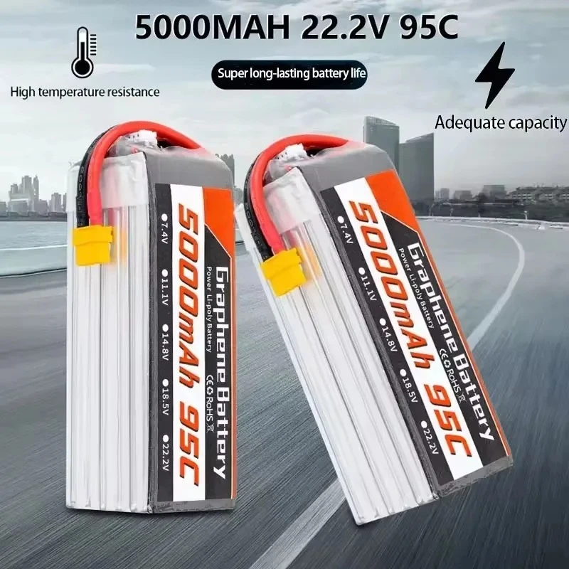 95C 22.2V 6S 5000mAh リポバッテリー。X - 6S Lipo Battery 22.2V 5000Mah のレビューと価格