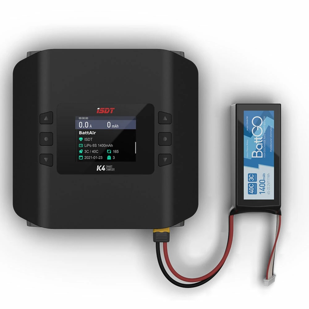 オリジナルISDT K4デュアルチャンネルスマートバランスチ - Isdt K4 Dual Lipo Charger のレビューと価格
